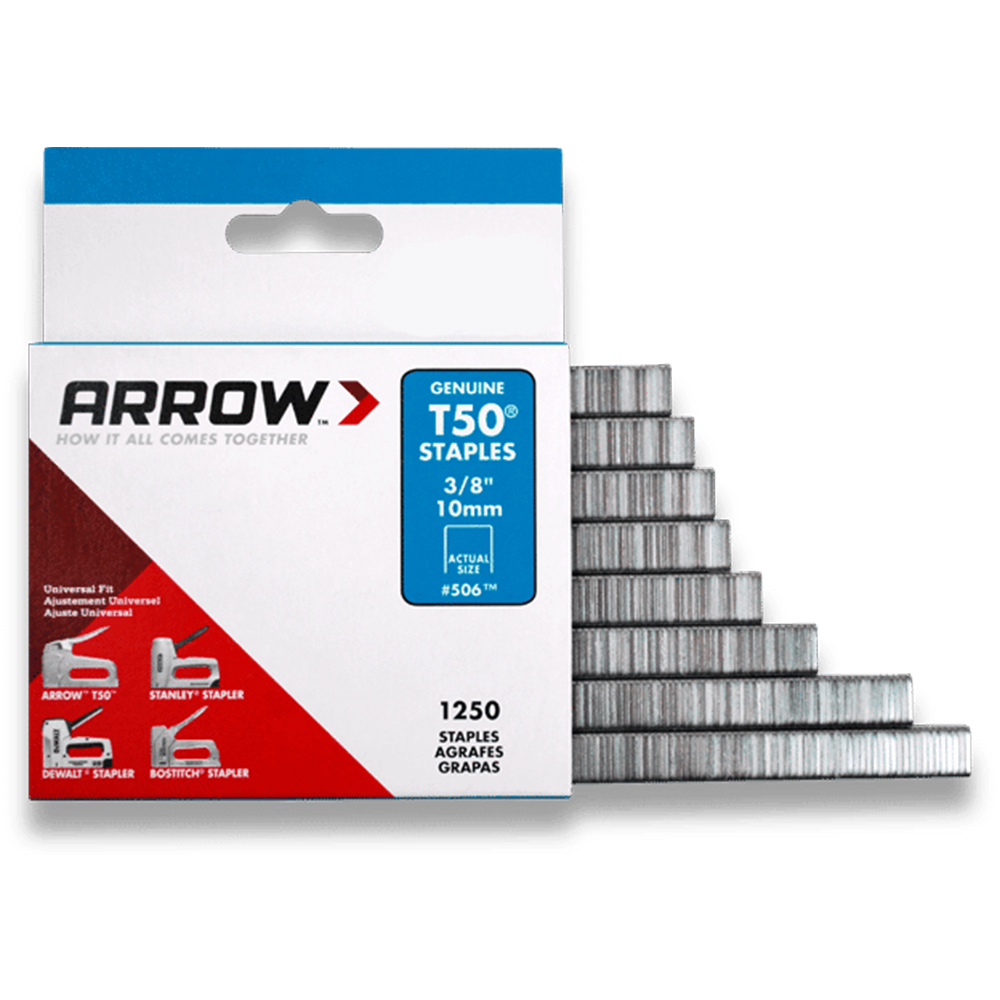 Arrow Fastener T50 3/8 Inch Galvanized Steel Staples from GME Supply